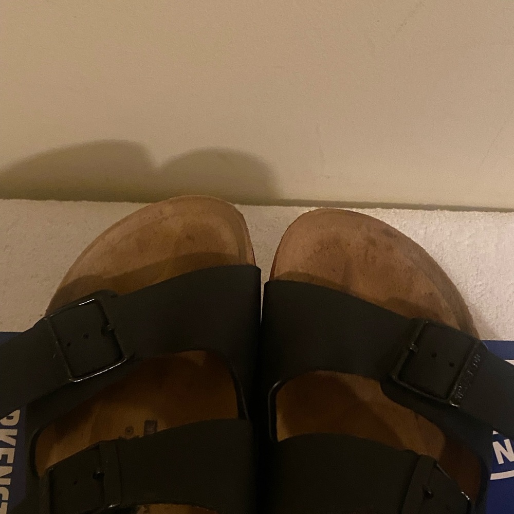 Birkenstock Unisex‎ Arizona Super Grip Birko-Flor Sandals Size M8.5/W10.5 Black - Picture 4 of 6